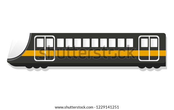 Urban passenger train\
icon. Cartoon of urban passenger train icon for web design isolated\
on white\
background