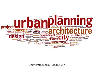 Urban Planning Concept Word Cloud Background