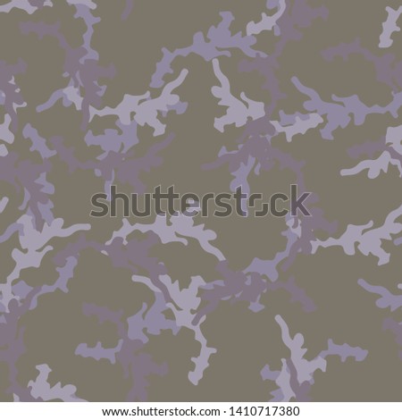 Urban UFO camouflage of various shades of grey, green, violet and pink colors. It is a colorful seamless pattern that can be used as a camo print for clothing and background and backdrop or wallpaper