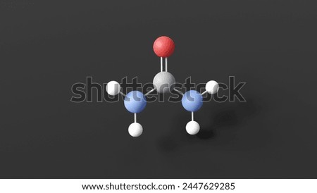 urea molecular structure, improving agent e927b, ball and stick 3d model, structural chemical formula with colored atoms