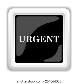 Urgent icon. Internet button on white background. 