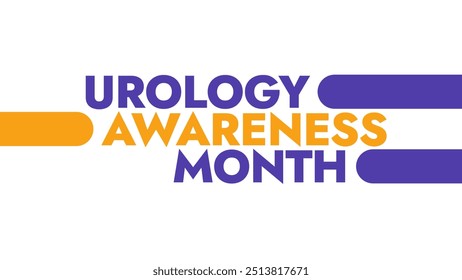 Urology Awareness Month colorful text typography on white or black background banner illustration great for wishing and celebrating Urology Awareness Month in september - Powered by Shutterstock