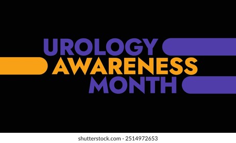 Urology Awareness Month colorful text typography on white or black background banner illustration great for wishing and celebrating Urology Awareness Month in september - Powered by Shutterstock