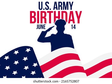 US Army Birthday Celebration Concept Abstract Background With A Soldier And USA Flag