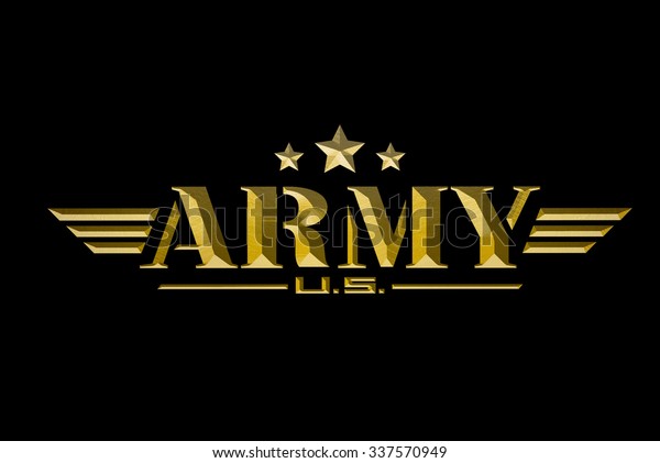 Us Army Logo Black Background Stock Illustration 337570949