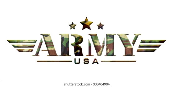 US Army Logo Military Camouflage Background