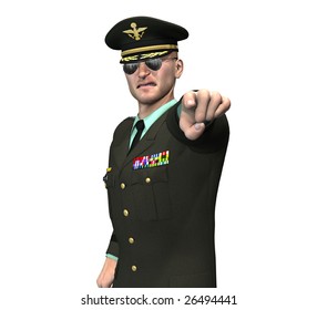 Us Army Recruitment Officer / General Pointing His Finger At You