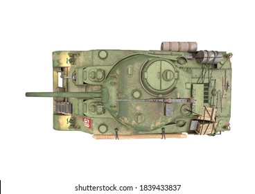 us army tank drone top view, 3d illustration