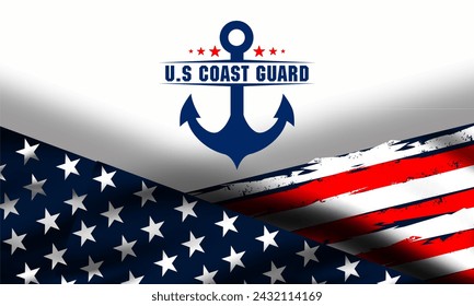 U.S. Coast Guard Birthday August 4 background vector illustration - Powered by Shutterstock