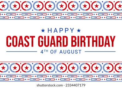 U.S. Coast Guard Birthday. Celebration illustration for Forth of August. U.S. Coast Guard Birthday - Powered by Shutterstock