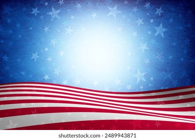 US Election Background and United States Elections with stars and stripes as an American presidential election and symbol of USA patriotism with copy space or text area with 3D illustration. - Powered by Shutterstock