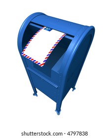 US Mailbox With The Letter