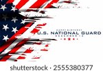 US National Guard Birthday December 13 Background Vector Illustration