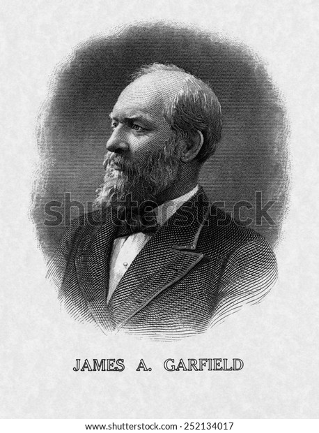 Us Presidents Us President James Garfield Stock Illustration 252134017