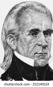 US Presidents. US President James K. Polk.