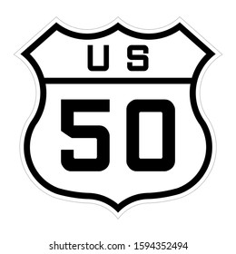 Us Route 50 Sign Illustration Stock Illustration 1594352494 | Shutterstock