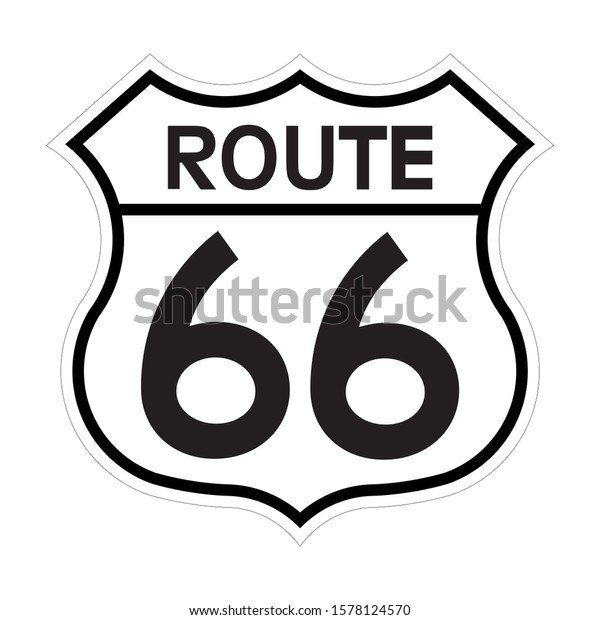  US route 66 sign\
illustration