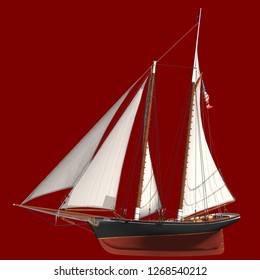 Us Schooner America Stock Illustration 1268540212 | Shutterstock