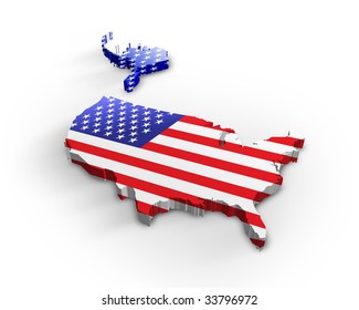 Usa 3d Map