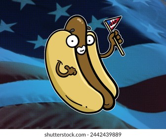 USA American Hot Dog Guy - Powered by Shutterstock