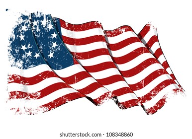 USA Betsy Ross flag Grunge