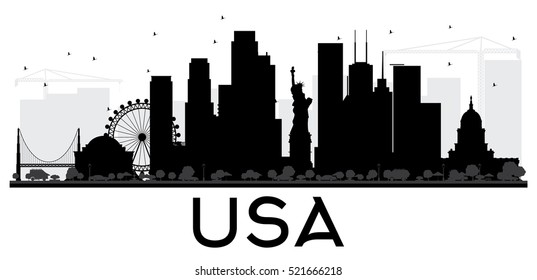 アメリカ ビル群 モノクロ のイラスト素材 画像 ベクター画像 Shutterstock