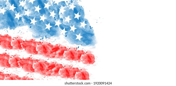 USA Flag Background, American Flag Illustration 