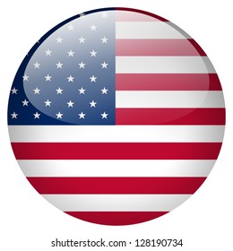 USA Flag Button