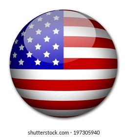 USA Flag Button