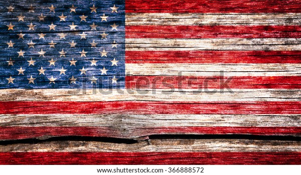 Usa Flag Painted On Old Cracked Stock Illustration 366888572 | Shutterstock