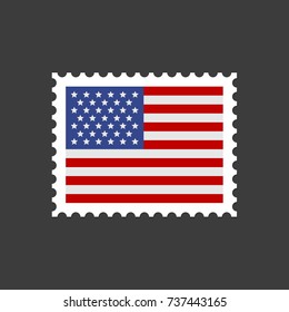 USA Flag Postage Stamp. 