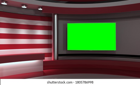 Tv Studio News Studio Perfect Backdrop Stock Illustration 410264068 ...