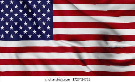 USA flag is waving 3D animation. United States of America flag waving in the wind. National flag of USA. flag seamless loop animation. high quality 4K resolution
