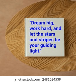 "USA Inspiration Quotes" – A dynamic collage of motivational quotes and vibrant imagery celebrating the spirit and resilience of the United States. - Powered by Shutterstock