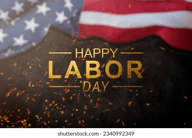 USA Labor Day background vector illustration with USA flag, Labor Day United States Of America typography - Shutterstock ID 2340992349