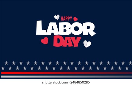 USA Labor Day Banner and poster template.USA labor day celebration with american flag  .Sale promotion advertising banner template for USA Labor Day Brochures,Poster or Banner. - Powered by Shutterstock