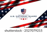 USA National Guard Birthday , December 13 with US flag background. Holiday concept.	