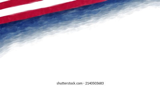 USA Patriotic Background. Digital Watercolor Painting Illustration.