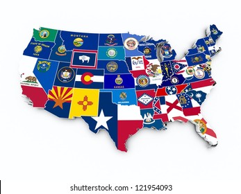 74,014 Usa map state flags Images, Stock Photos & Vectors | Shutterstock