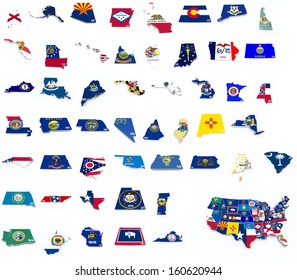 Usa State Flags On 3d Maps