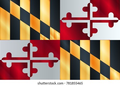 The USA State Of Maryland State Flag