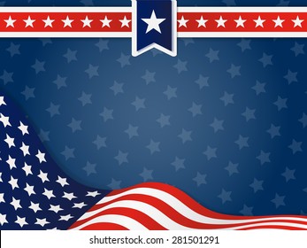 USA, United State Of America Wavy Flag Background, Wavy Flag of the United States - Powered by Shutterstock