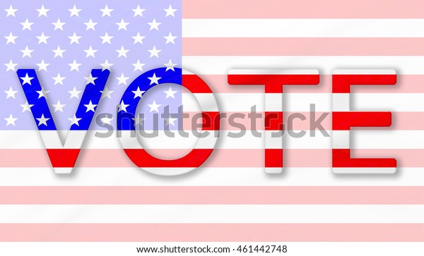 Usa Vote Stars Stripes Flag Background Stock Illustration 461442748 ...