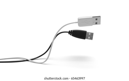 Usb cable isolated over white background