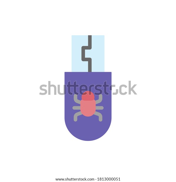 USB drive cyber attack icon. Simple color\
illustration elements of hacks icons for ui and ux, website or\
mobile application