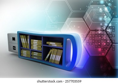 Usb drive with file folder