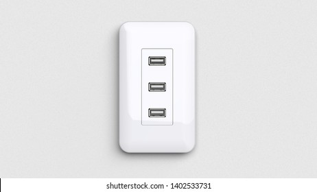 USB Outlet 3d Rendering CG