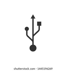 USB Symbol Icon Isolated. Flat Design