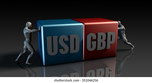 USD GBP Currency Pair Or American Dollar Vs British Pound