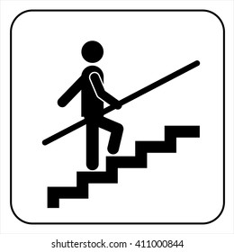 Use Handrail sign